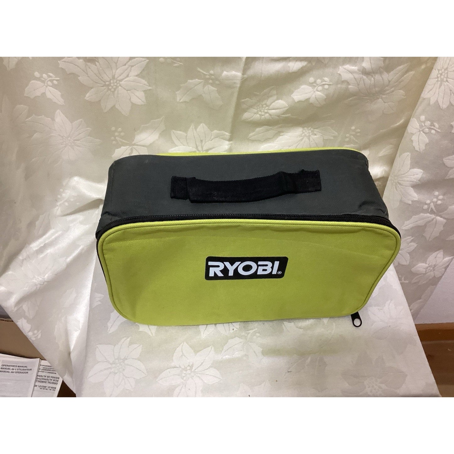Ryobi Lime Green and Black Fabric Tool Bag, With Handle, Durable Tote, T-240