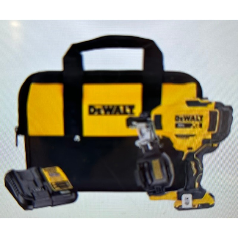 DEWALT 20V MAX Lithium-Ion 15-Degree Electric Cordless Roofing Nailer Kit P-096