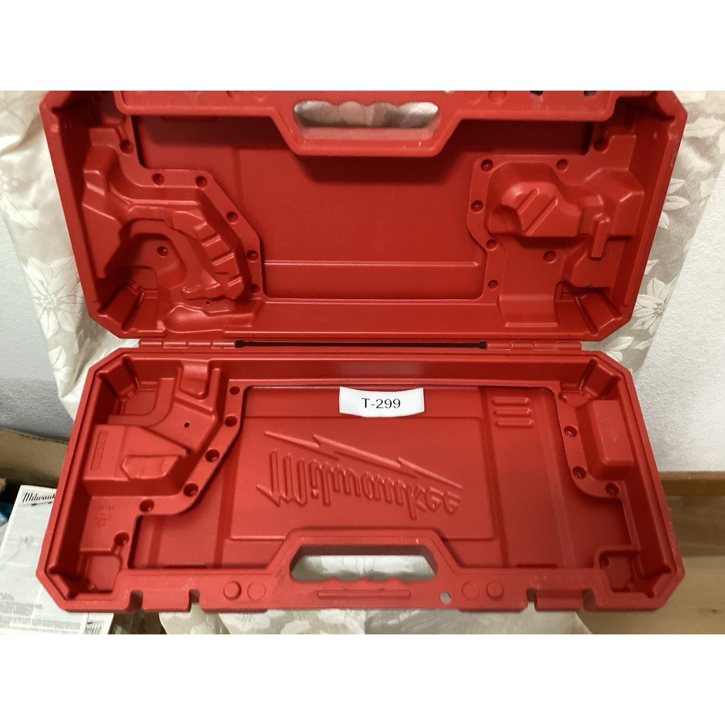 Milwaukee Red Plastic Tool Box Lockable with Handle T-299