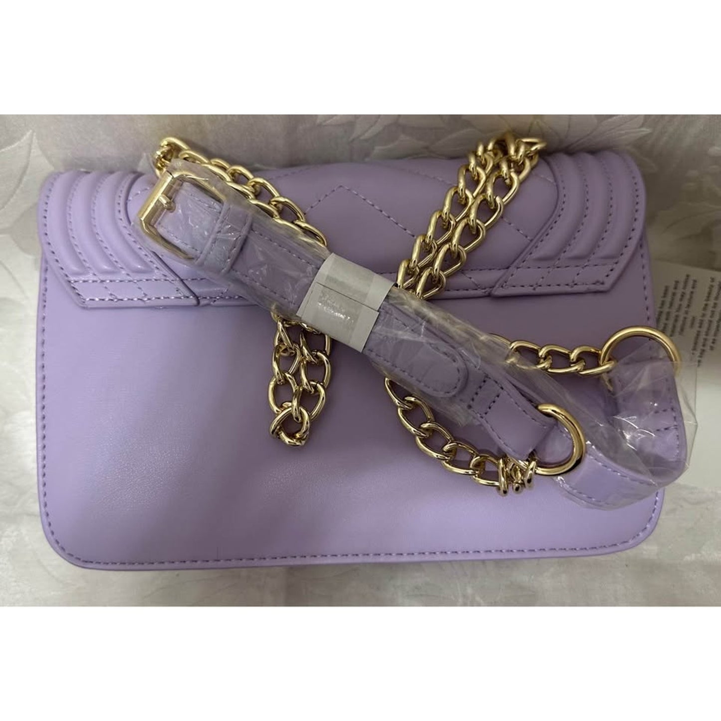 Valentino Orlandi chevron Purple Crossbody Bag B151-9585