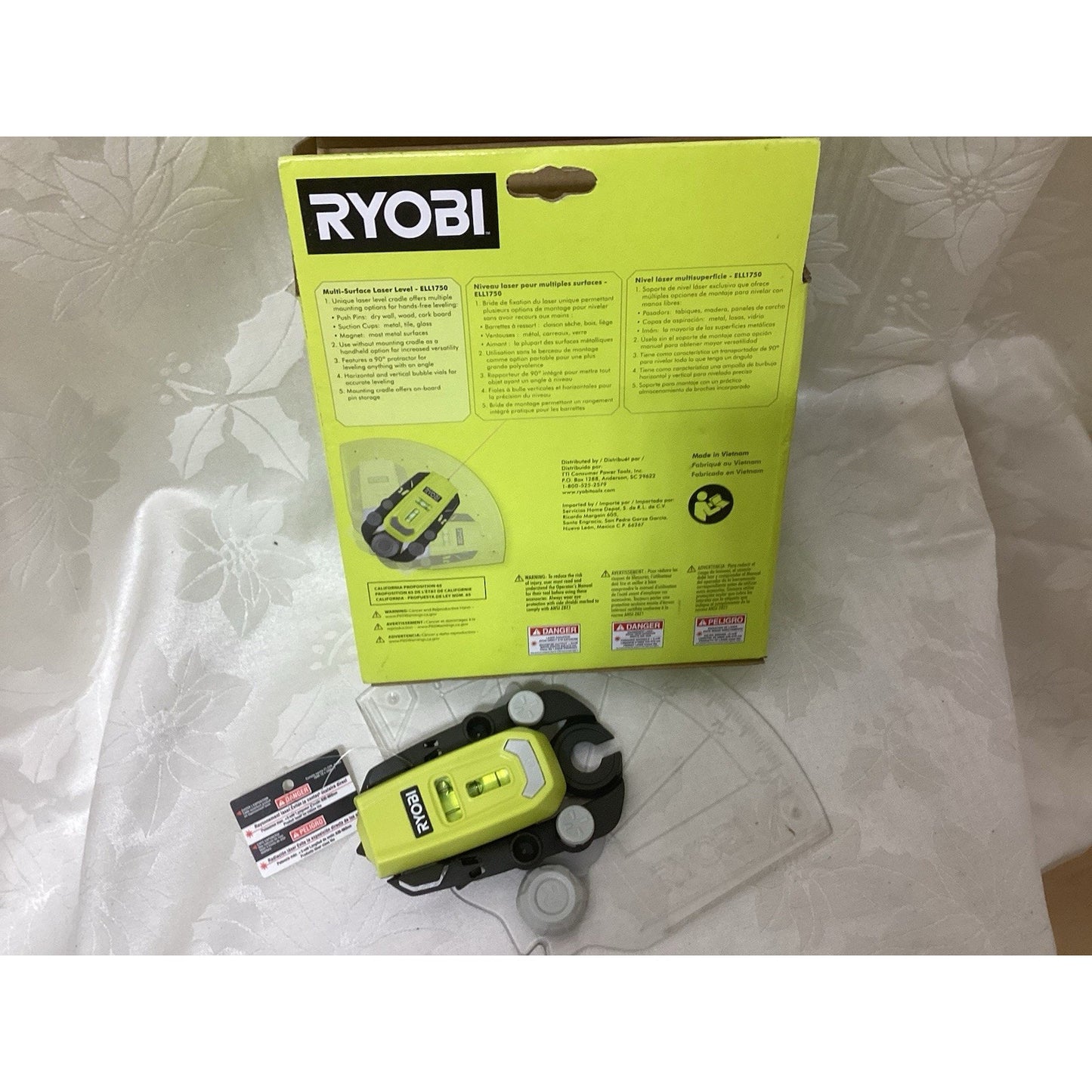 Ryobi ELL1750 Multi-Surface Laser Level, T-185