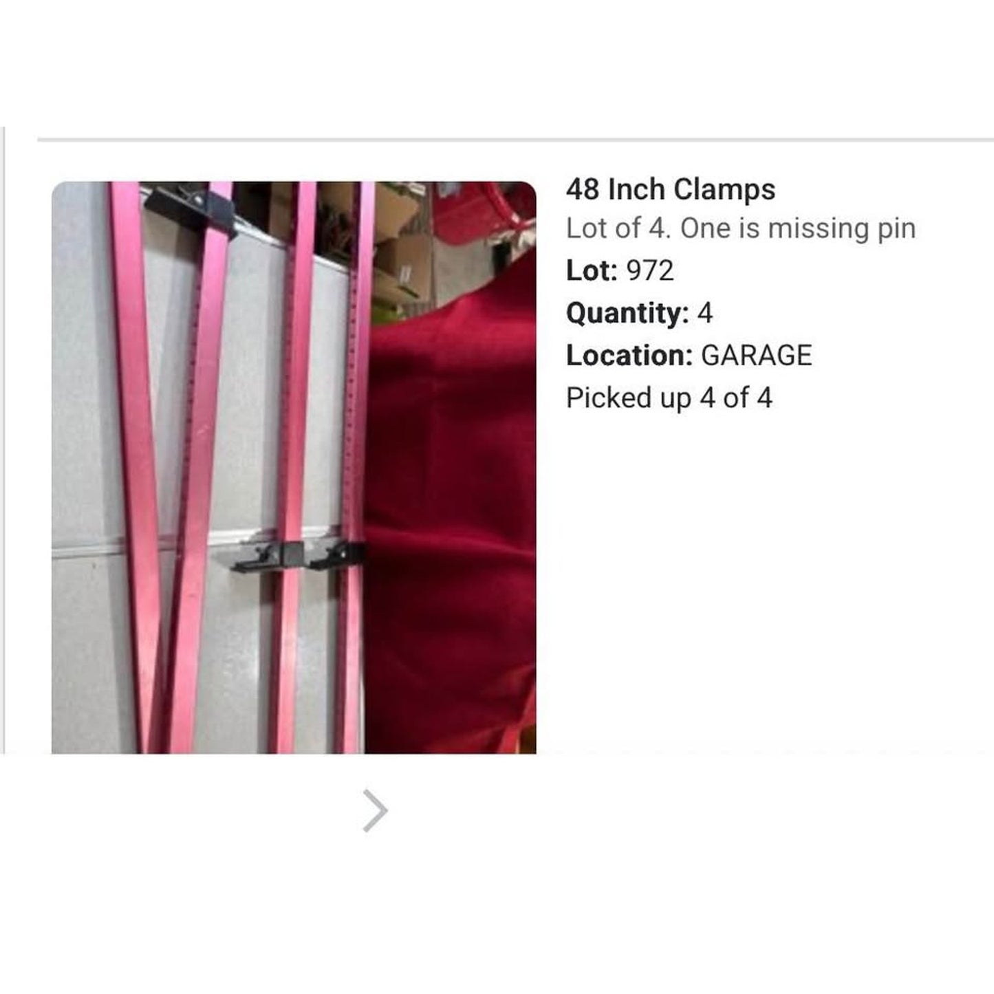 Cabinet bar clamps (4)