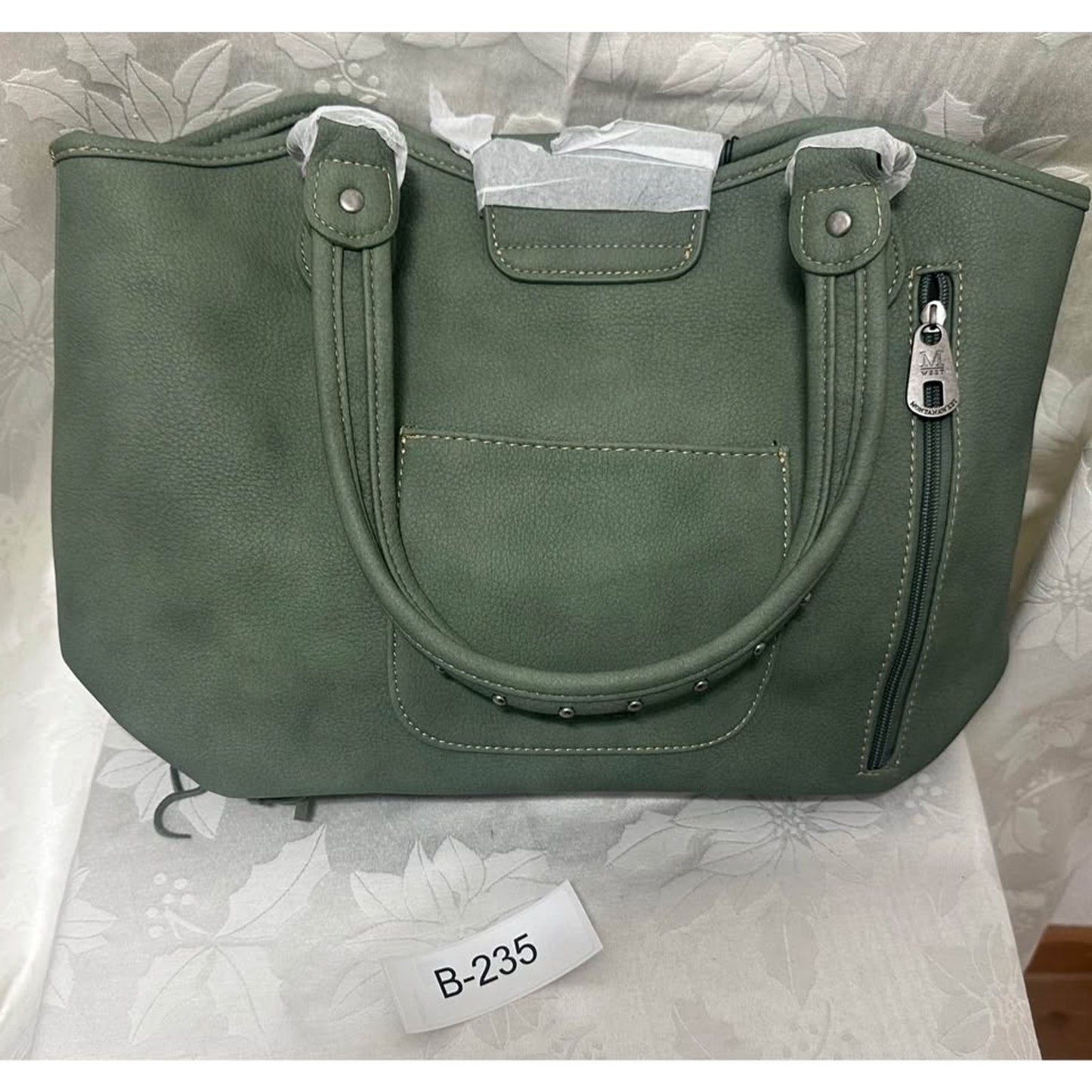 New Montana West Green Fringe Western Tribal Handbag B-235