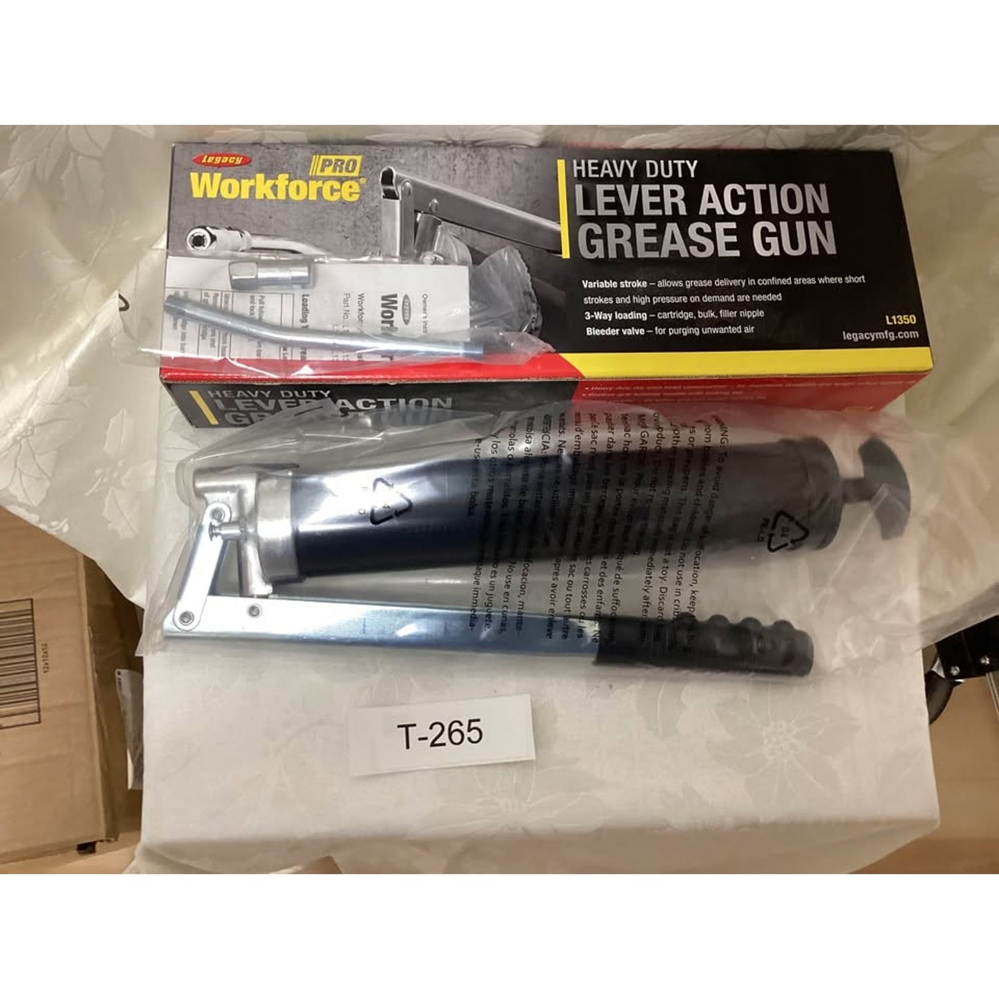 Workforce PRO Heavy Duty Lever Action Grease Gun L1350 T-265