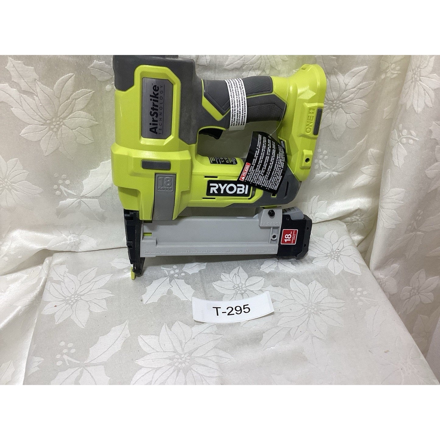 Ryobi ONE+ 18V Cordless 18GA Brad Nailer Nail Gun P321 AirStrike Green T-295