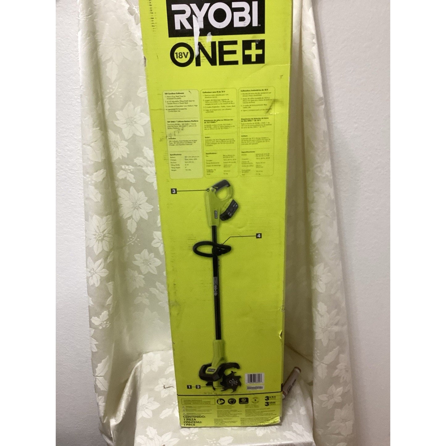 ryobi one 8 in. 18v cordless cultivator T-413