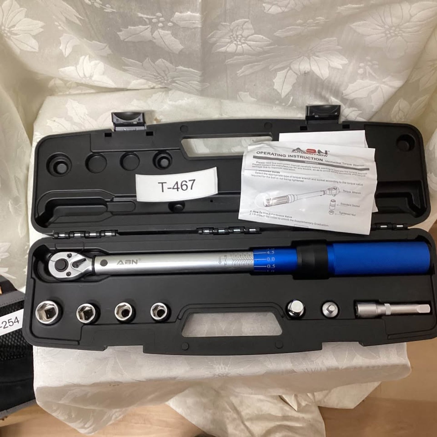 New ABN T-467 Mechanical Torque Wrench Set in plastic case T-467