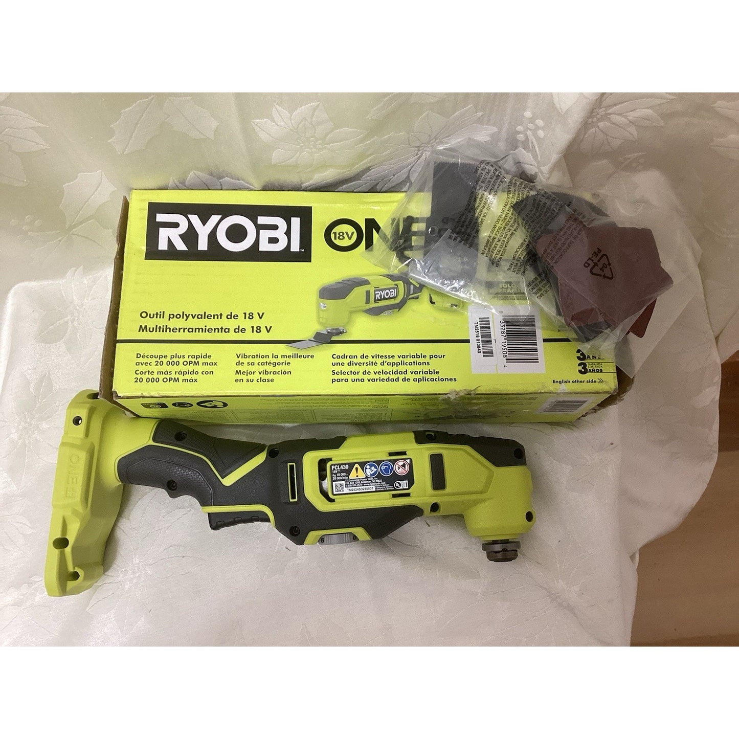 Ryobi PCL430 18V ONE+Oscillating Tool, Variable Speed, 20000 OPM, T-183