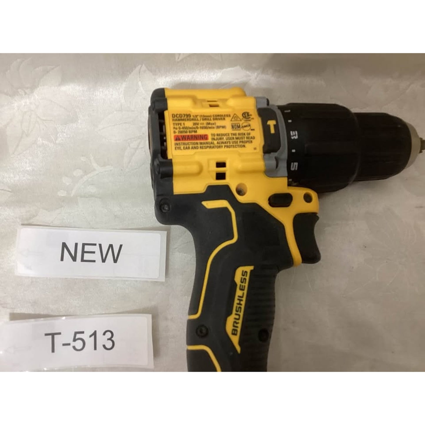 DeWalt DCD799 20V Brushless Hammer Drill Driver T-513