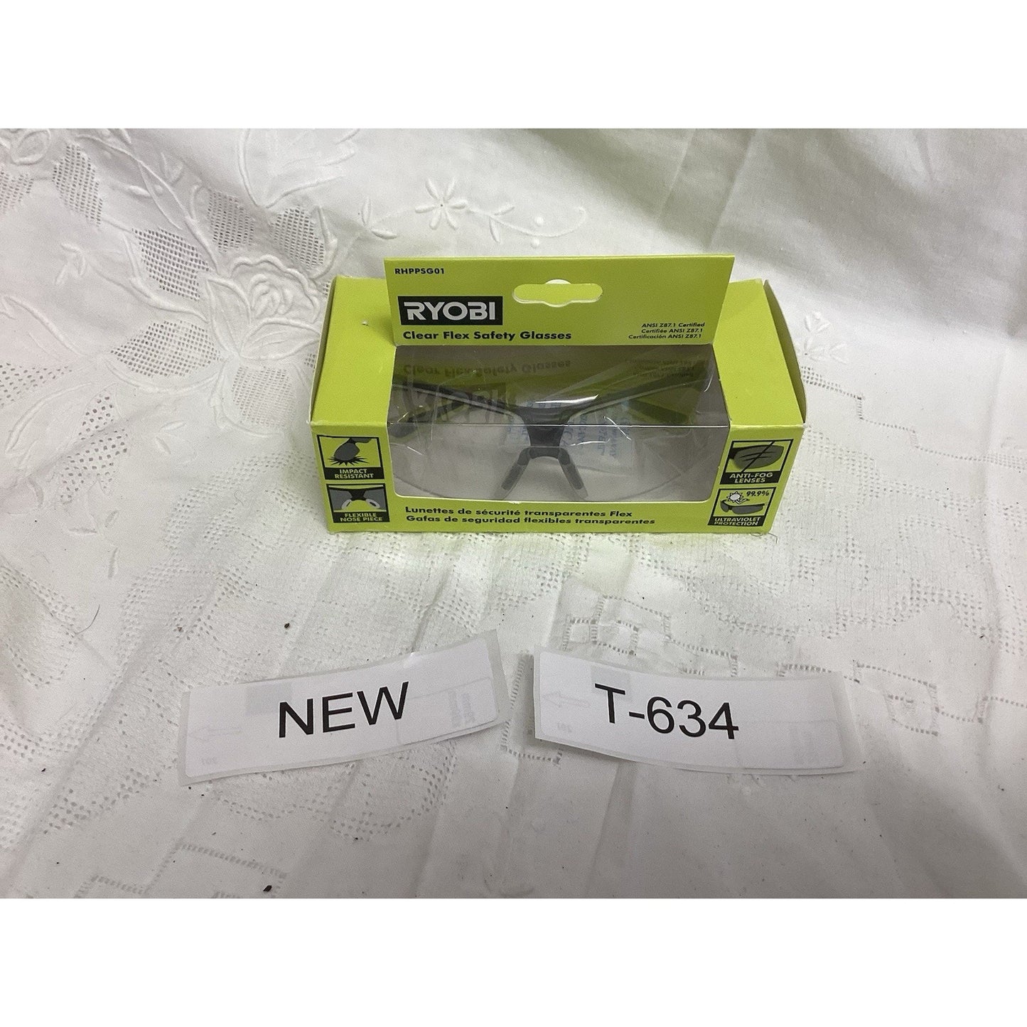 Ryobi Clear Flex Safety Glasses T-634