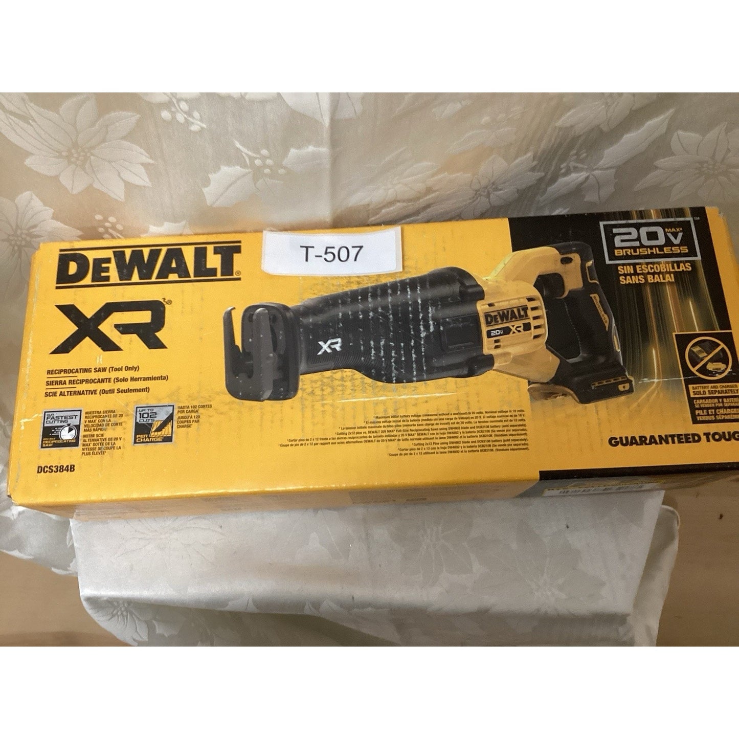 DEWALT DCS386B 20V Max Brushless Cordless Reciprocating Saw with Flexvolt T-507