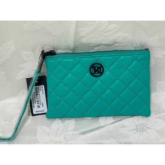 Badgley Mischka Diamond Quilting wallet Green. B111