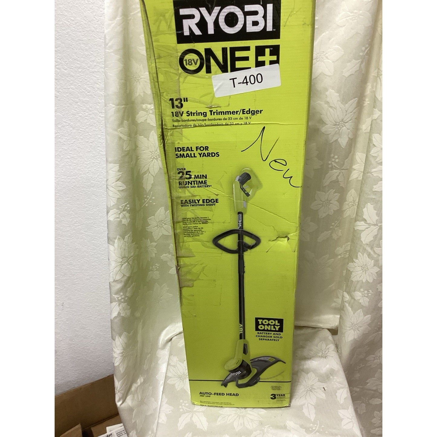 Ryobi ONE+ 18V Cordless String Trimmer - P20015BTLVNM T400