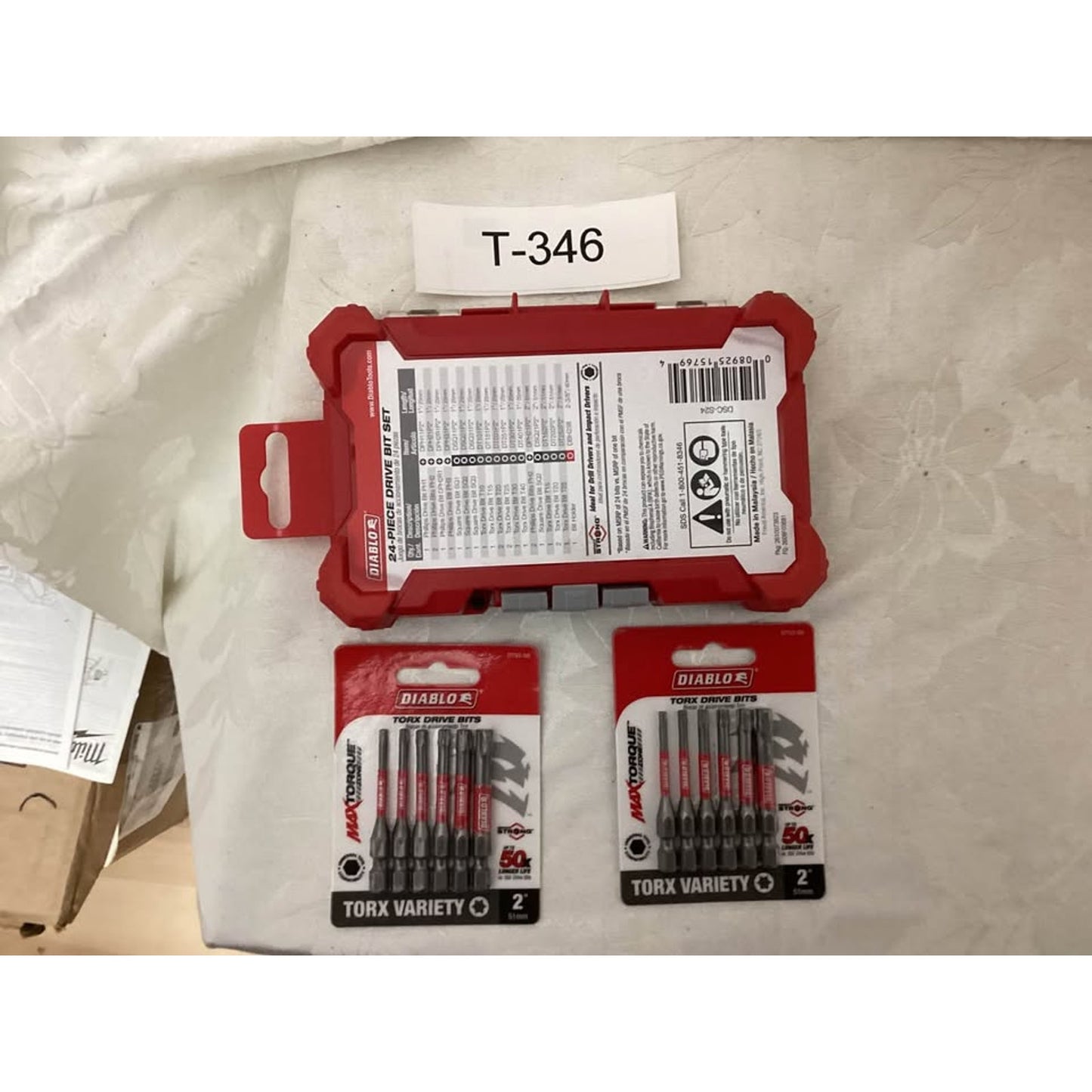 Diablo MaxTorque 24pc Drive Bit Set + 2 Torx Bit Packs T-346