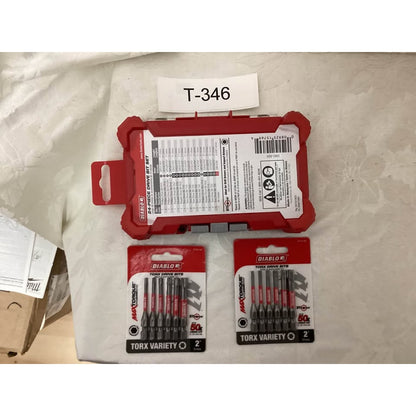 Diablo MaxTorque 24pc Drive Bit Set + 2 Torx Bit Packs T-346