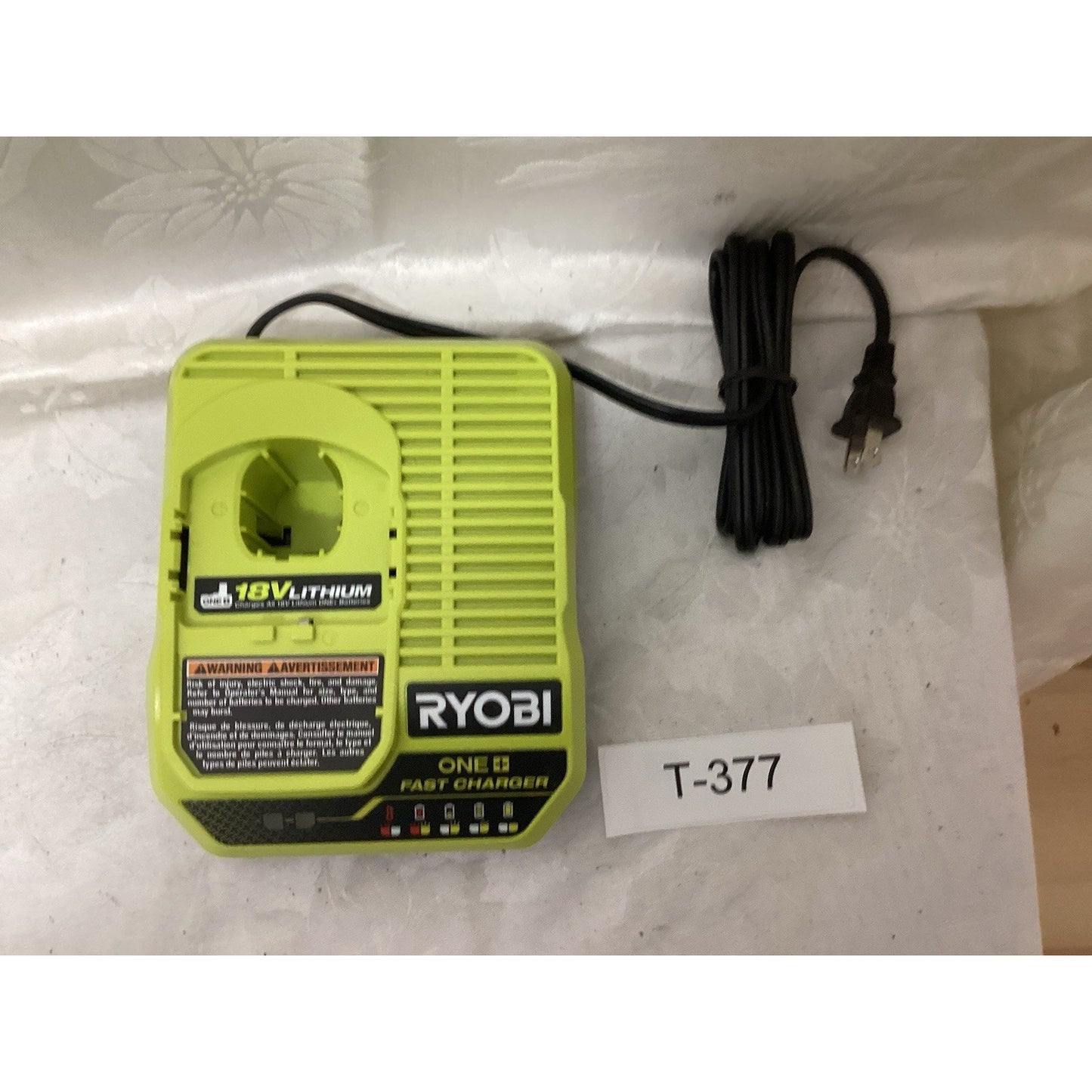 Ryobi ONE+ 18V Lithium Fast Battery Charger Green, 1-Battery Charging T-377