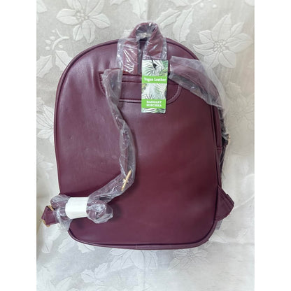 Badgley Mischka plum Vegan Leather Backpack. B157