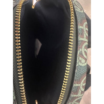 New Coach Green Monogram Backpack leather. B-286
