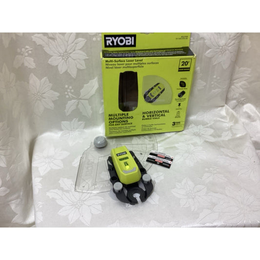 Ryobi ELL1750 Multi-Surface Laser Level, Horizontal & Vertical Bubble Vials