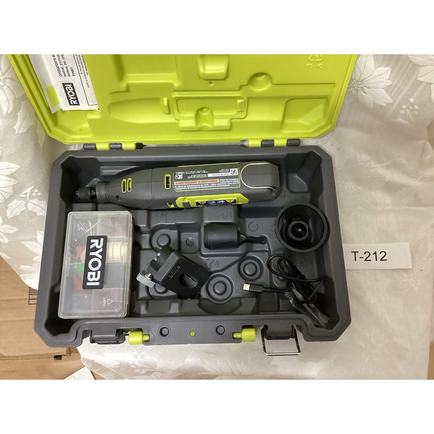 Ryobi TVM01 Rotary tool kit 12 volt T-212