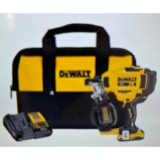 DEWALT 20V MAX Lithium-Ion 15-Degree Electric Cordless Roofing Nailer Kit P-096