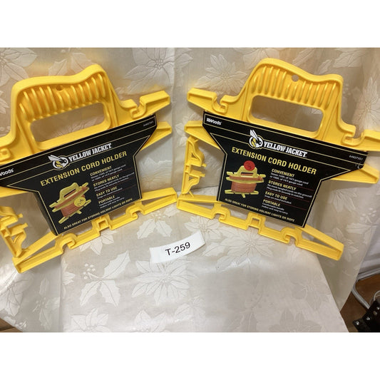Yellow Jacket Extension Cord Holder, 2-Pack Plastic Portable Organizer, T-259