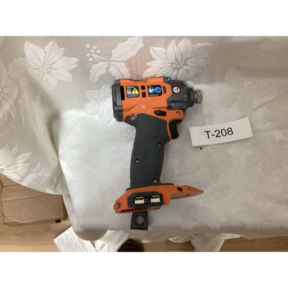 RIDGID R862311 18V Impact Driver Orange/Black 1/4 in Belt Clip Battery T-208