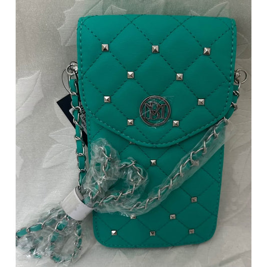 Badgley Mischka Gree Diam Quilte Stud Phone Case Crossb B147