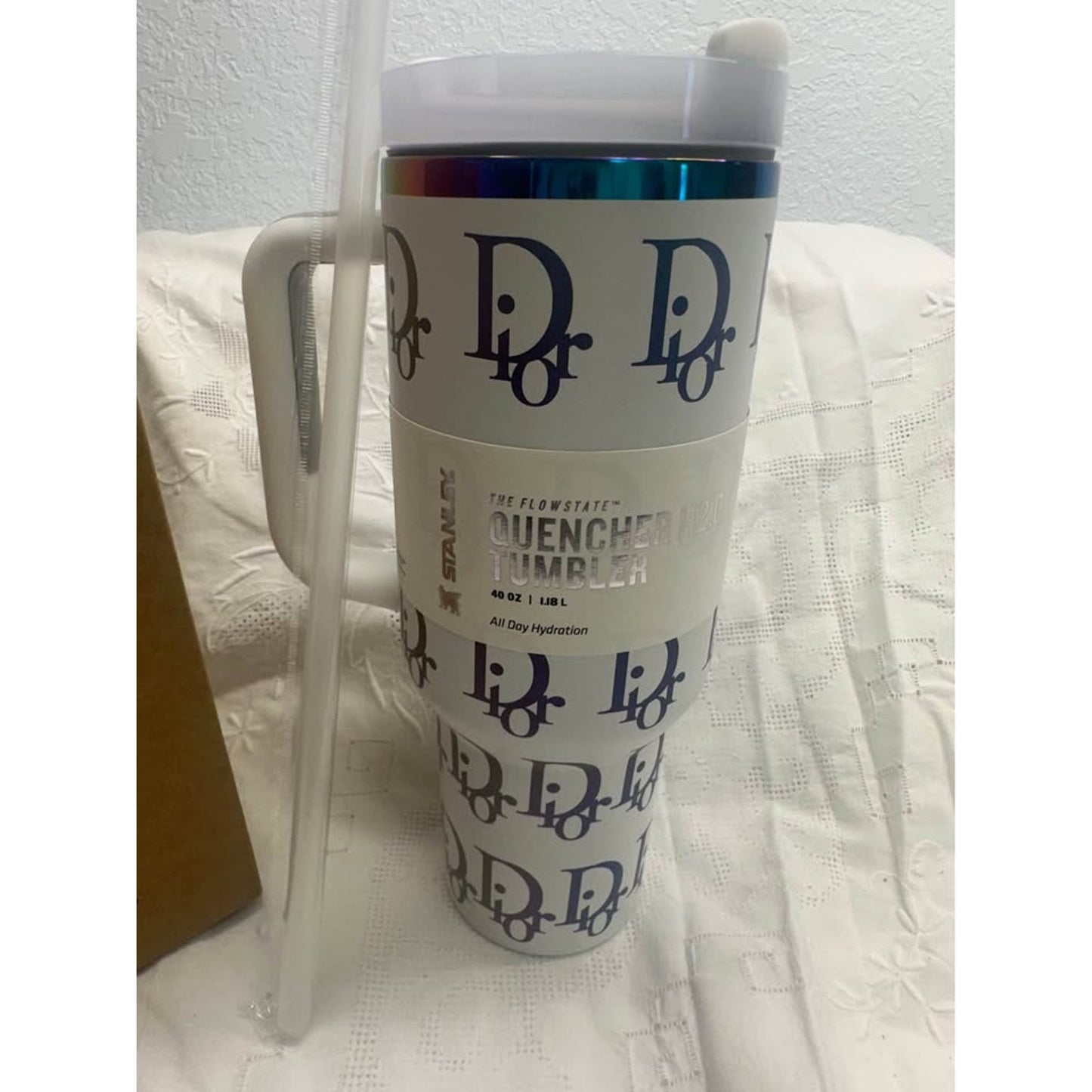 Stanley 40 oz Quencher H2.0  Dior Style Pattern New in box. B-356