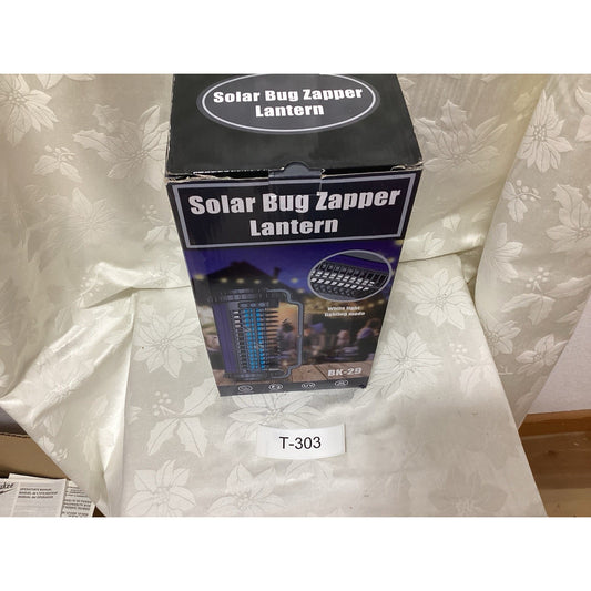 Solar Powered Bug Zapper Lantern, Black Outdoor Lantern, Model BK-29 T-303