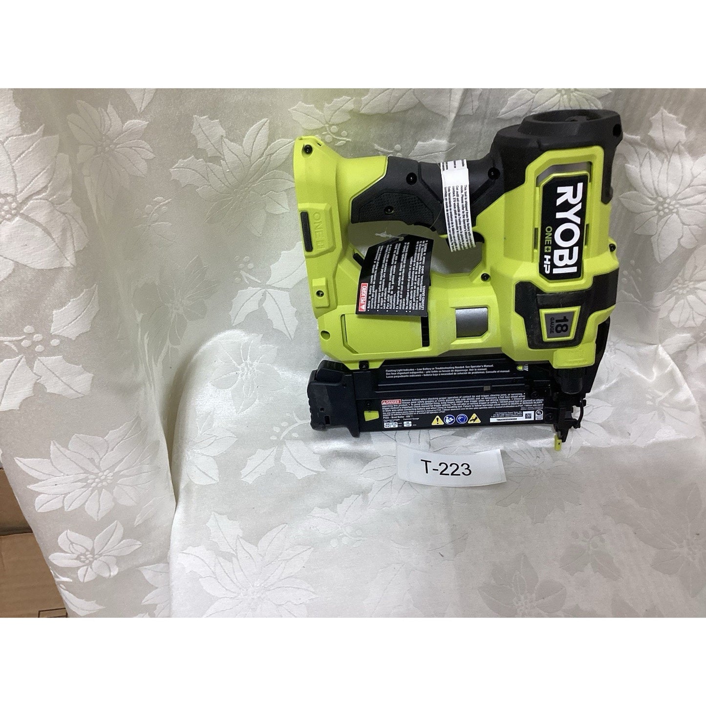 Ryobi ONE+ HP 18V Cordless 18 Gauge Brad Nail Gun Green/Black Powerful Tool T223