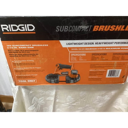 RIDGID 18V Subcompact Brushless 2-1/2 in. Band Saw T-597