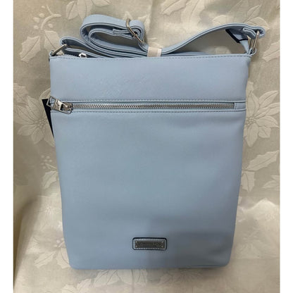 NEW London Fog Lorraine Square CrossBody Bag. Sky blue. B120
