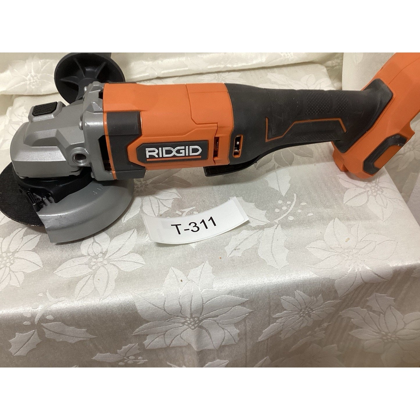 RIDGID Cordless Angle Grinder Rotary/Circular 4 1/2 in Orange/Black/Gray T-311