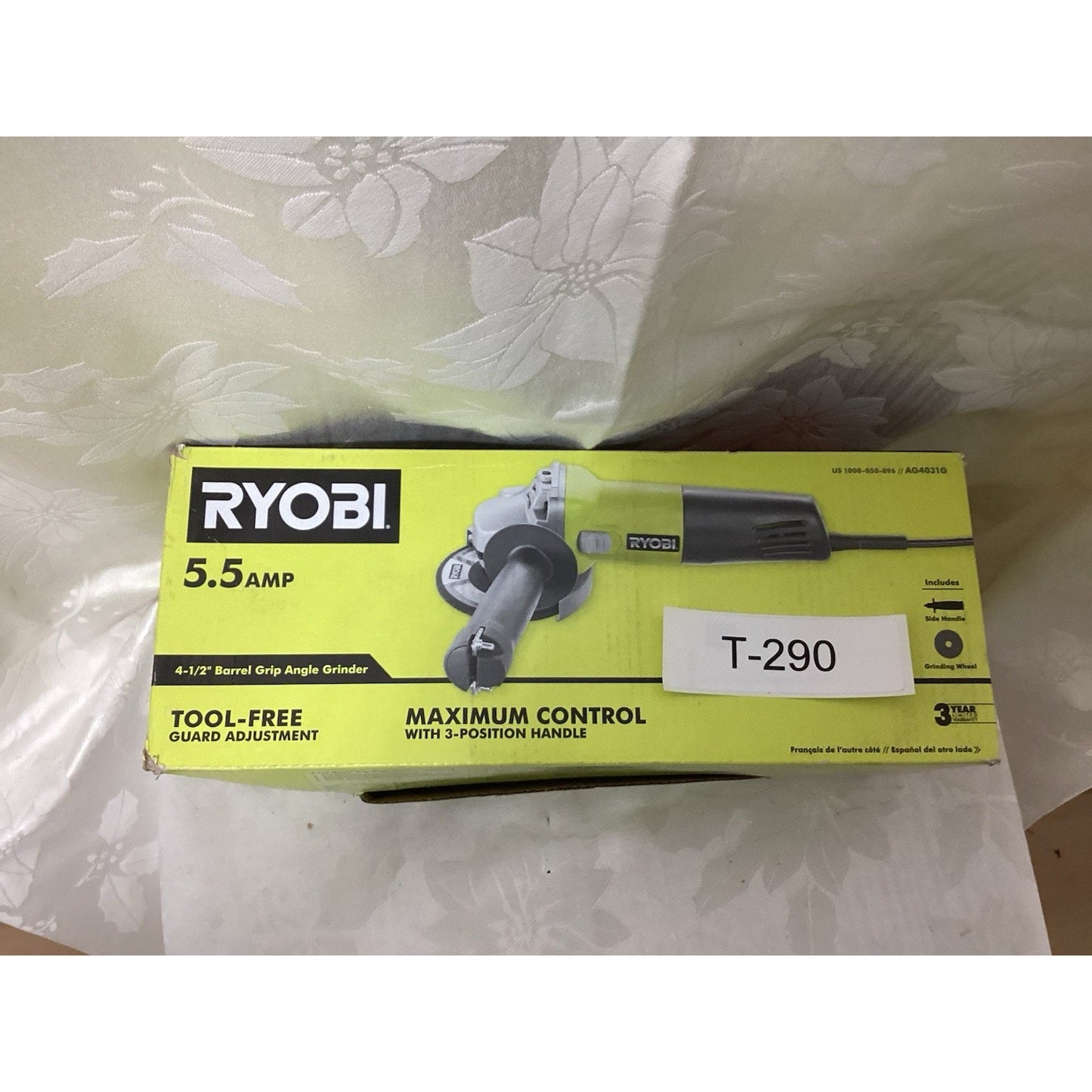 Ryobi Corded Electric Angle Grinder Rotary/Circular AG4031G 4.5" T-290