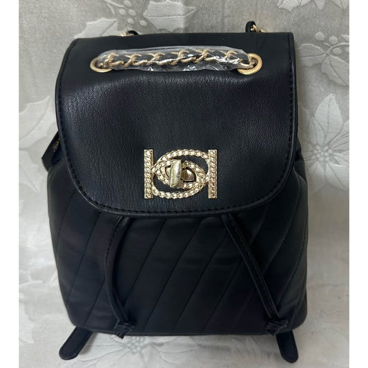NEW Bebe Black Quilted Mini Backpack B155