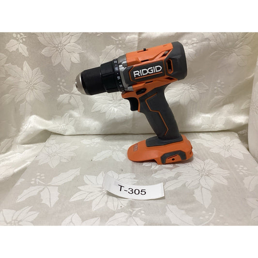 RIDGID R86115 18V Cordless Drill Driver Orange Black Keyless Chuck T-305