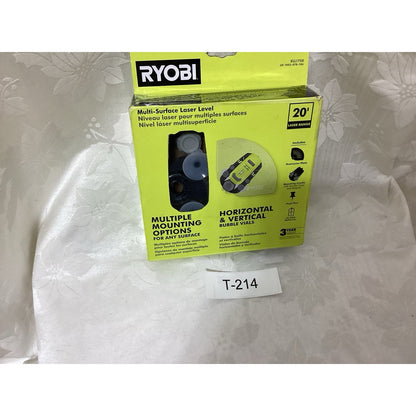 Ryobi ELL1750 Multi-Surface Laser Level, Horizontal & Vertical Bubble Vials