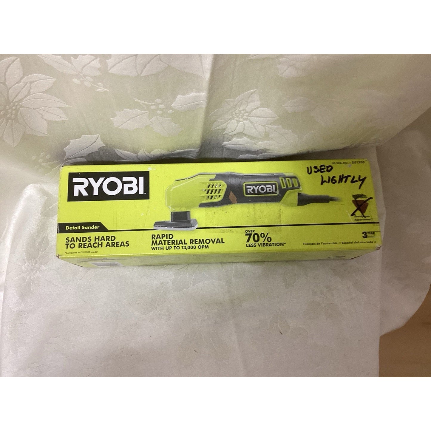 Ryobi DS1200 Detail Sander Corded Electric Green Black MPN DS1200 T-184