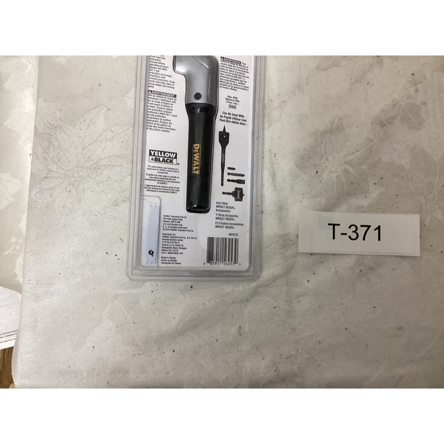DEWALT DWARA120 Right Angle Impact Ready Attachment T-371