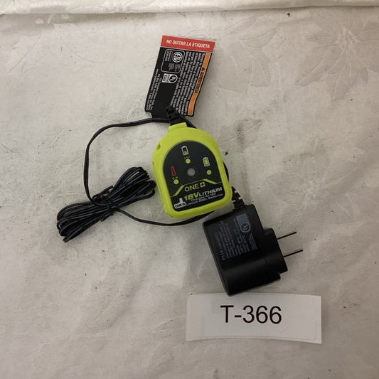 Ryobi ONE+ 18V Lithium Green Power Tool Battery Charger Includes Adapter T366