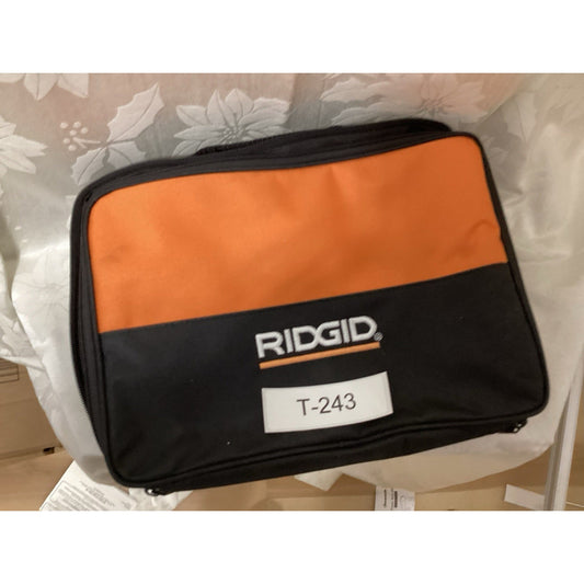 RIDGID Orange and Black Fabric Tool Bag, Zipper Closure, Small 13x10x3, T-243