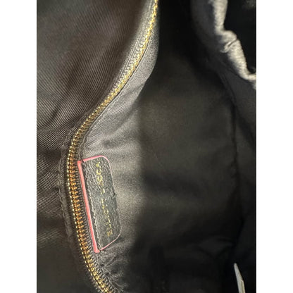 Pre-loved Elliott Lucca Black Crossbody Bag with Multiple Zippers leather. B-224