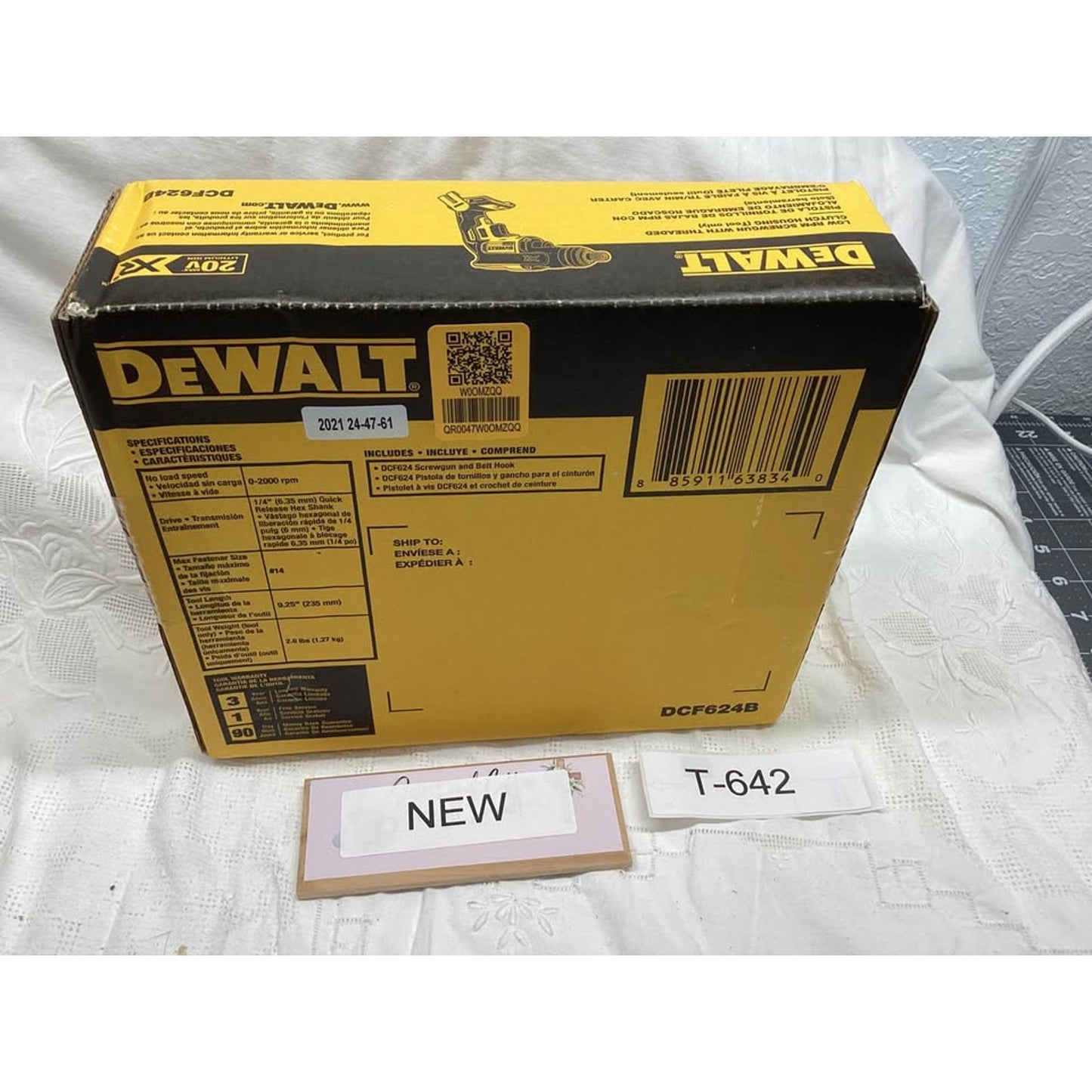 DEWALT DCF624B 20V MAX XR Low RPM  T-642