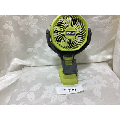 RYOBI Battery Powered Clip-On Portable Fan Adjustable Tilt Green/Gray T-309