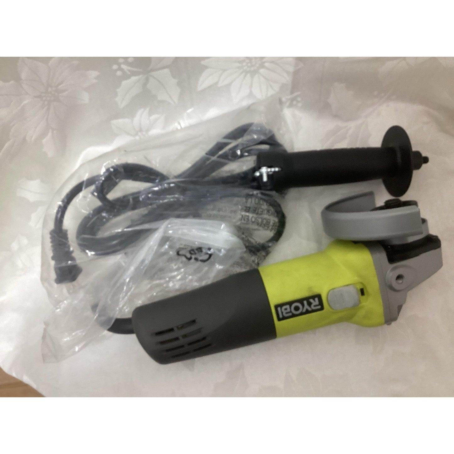 Ryobi Corded Electric Angle Grinder Rotary/Circular w/ Side Handle Green/Gray