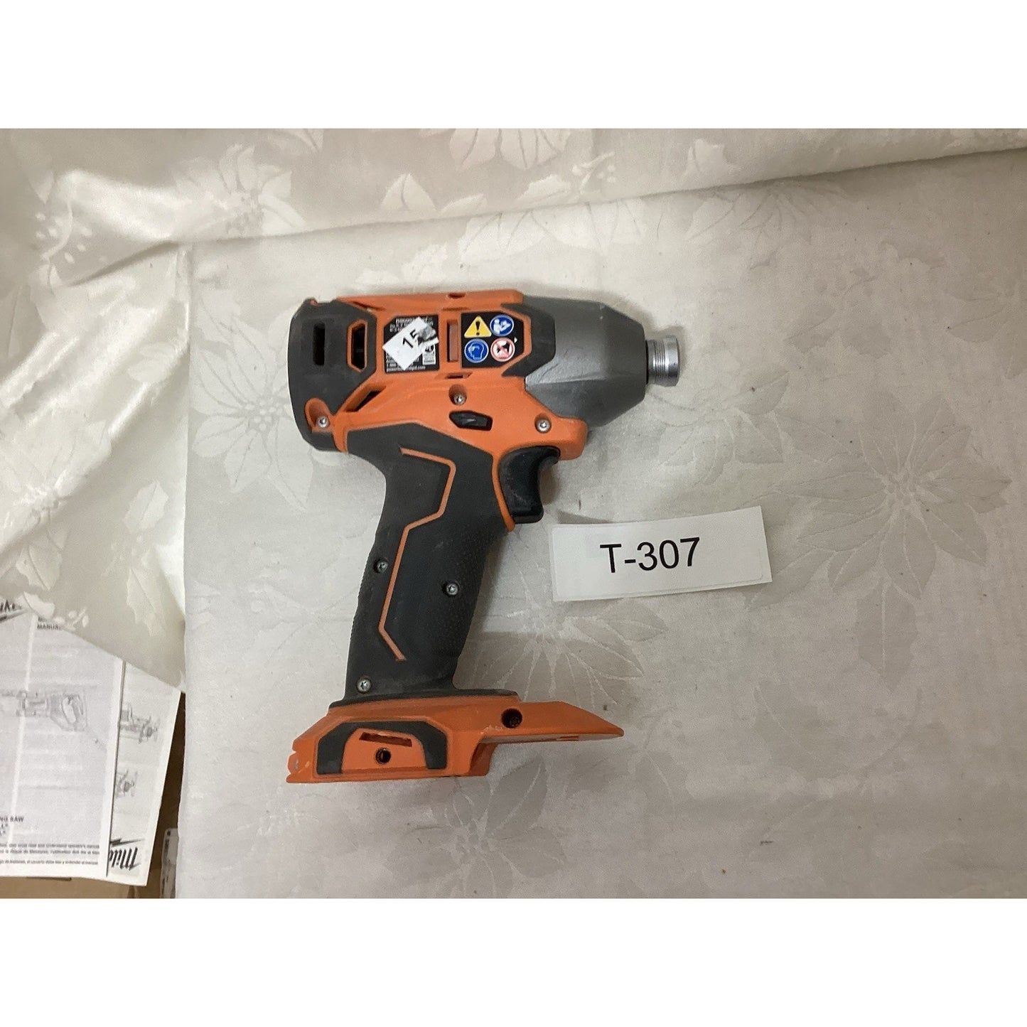 RIDGID Impact Driver Orange/Black Cordless Lightweight Tool T-307