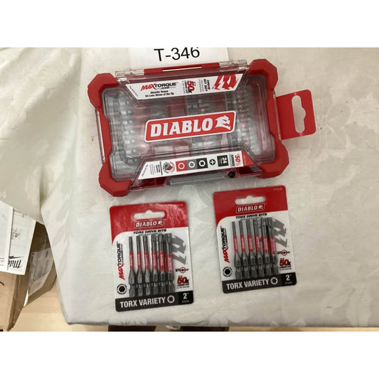 Diablo MaxTorque 24pc Drive Bit Set + 2 Torx Bit Packs T-346