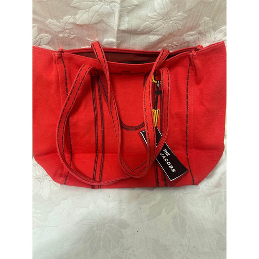 Marc Jacobs Tote Red canvas  hand painted limited edit B-319