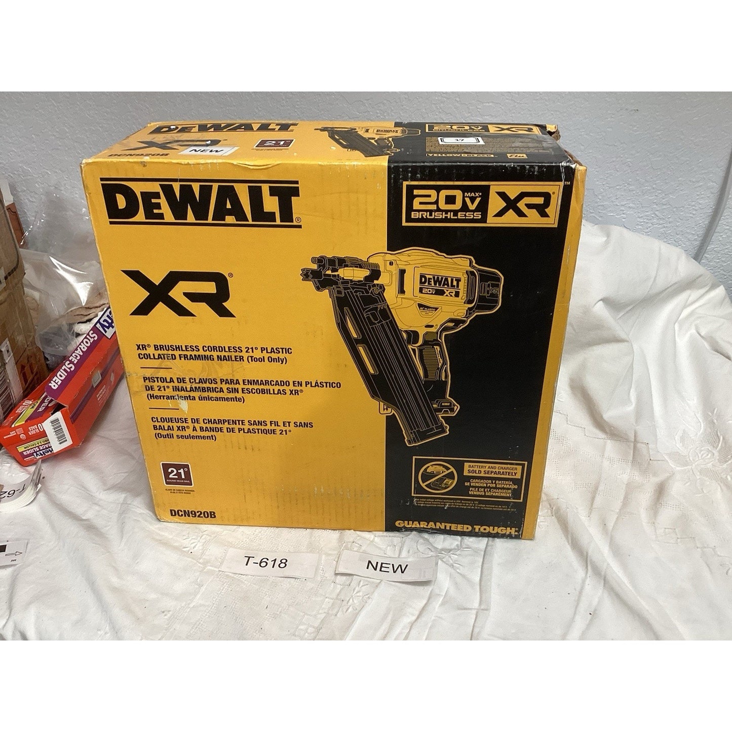dewalt 21 degree framing nailer 20v X-RAY New In Sealed Box T-618